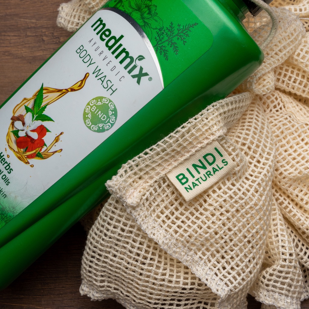 Ảnh Bông Tắm Tạo Bọt Bindi - 100% Cotton Cao Cấp, Tiết Kiệm Sữa Tắm, Chăm Sóc Da Hiệu Quả 4