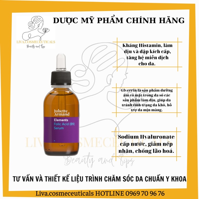 TINH CHẤT PHỤC HỒI VÀ LÀM DỊU DA JULIETTE ARMAND ELEMENTS FOLIC ACID B9 SERUM 20ML Shopee Việt Nam