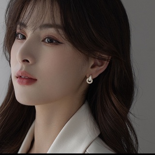 [T0209] KHUYÊN TAI thời trang nữ đính đá tròn LINDO