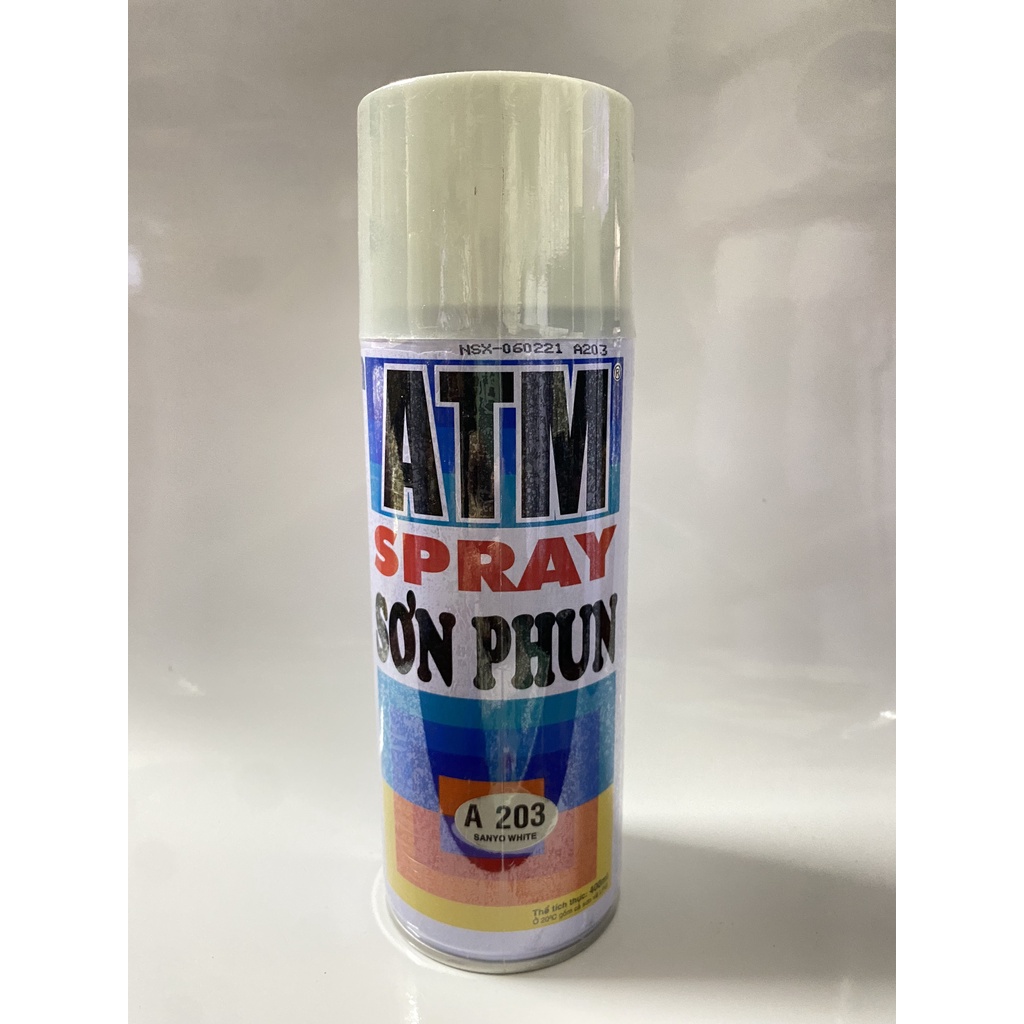 (VTĐL)Sơn phun ATM SPRAY màu trắng bền đẹp