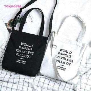 ????SIÊU HOT???? TÚI TOTE WORLD FAMOUS thời trang kiểu mới mang hai kiểu có khóa kéo vừa a4 stye KITISHOP