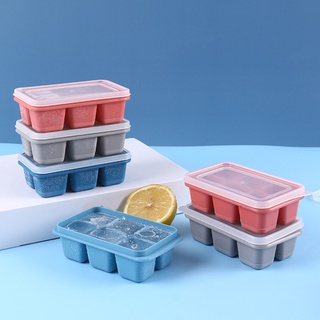 Khuôn Làm Đá Viên Bằng silicone Cấp Thực Phẩm Kèm Nắp Đậy Hình Vuông diy Dành Cho cocktail
