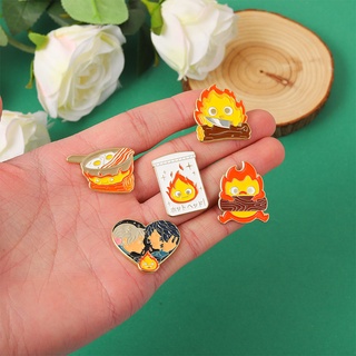 Trâm Cài Áo Hình Ngọn Lửa Bằng Men 5 Kiểu Dáng Khác Nhau Làm Quà Tặng Cho Bạn Bè