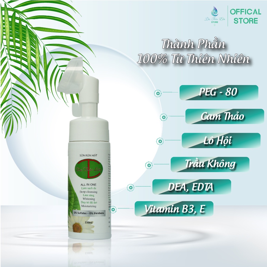 Ảnh Sữa rửa mặt Dạ Thảo Liên 150ml giúp làm sạch sâu, ngăn ngừa mụn 4