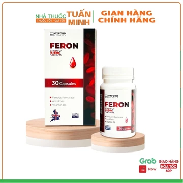 FERON UK- Viên uống bổ sung Sắt cho người trưởng thành ( Hộp 30 viên nang cứng)