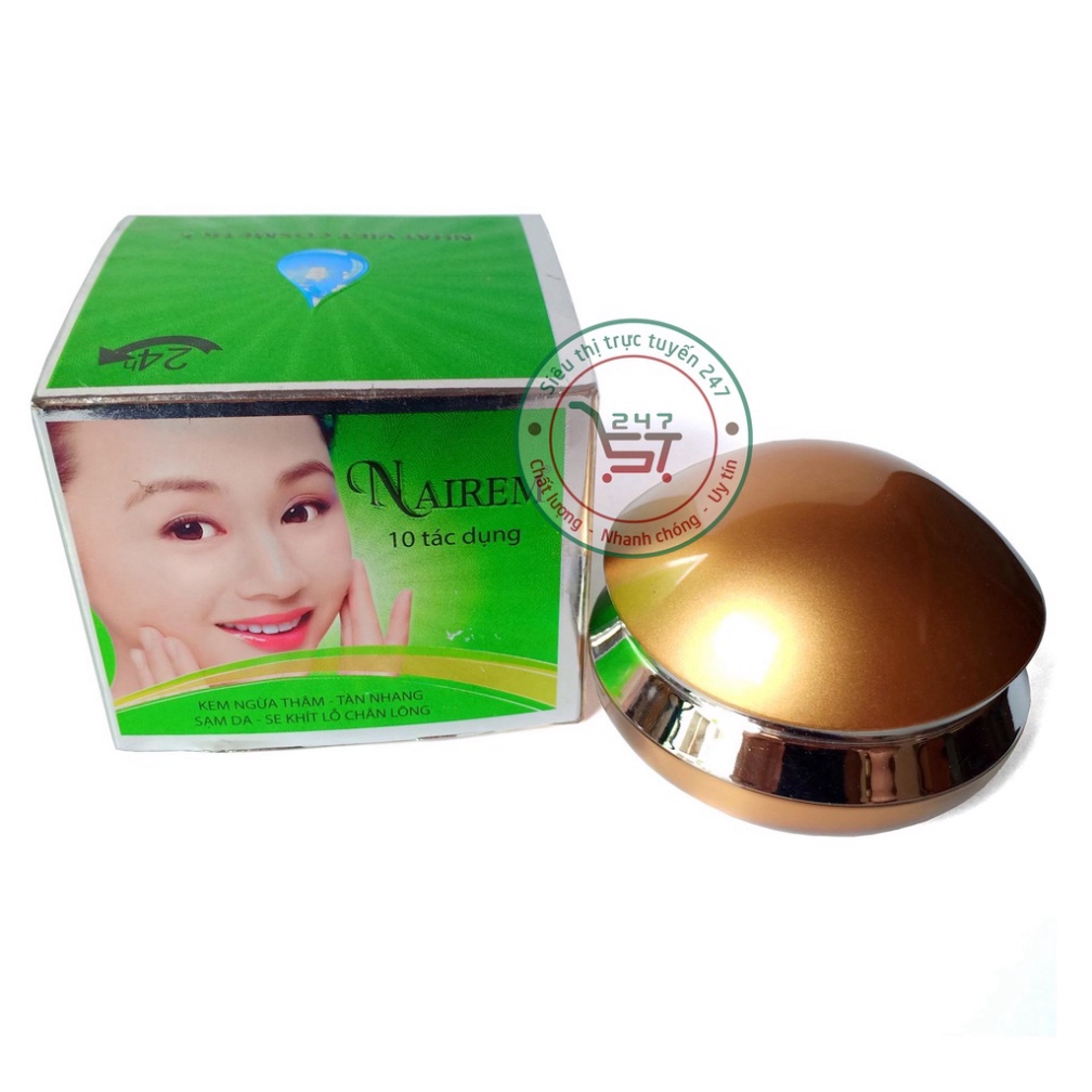 Kem Năm Tàn nhang Trắng da Giữ ẩm ngừa Thâm Sạm da Se khít lỗ chân lông NaiRem 25g (Xanh lá)