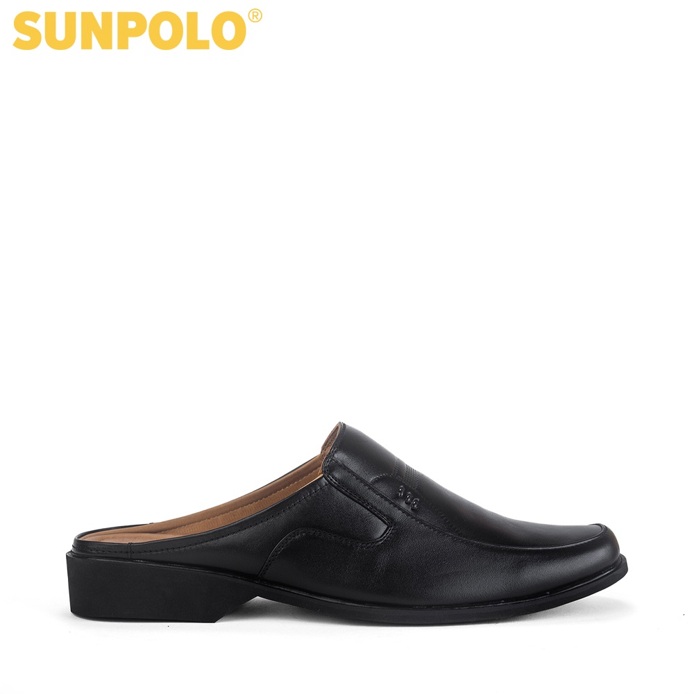 Ảnh Giày sục dép nam Da bò cao cấp SUNPOLO đi làm công sở, đi chơi SPO001 2