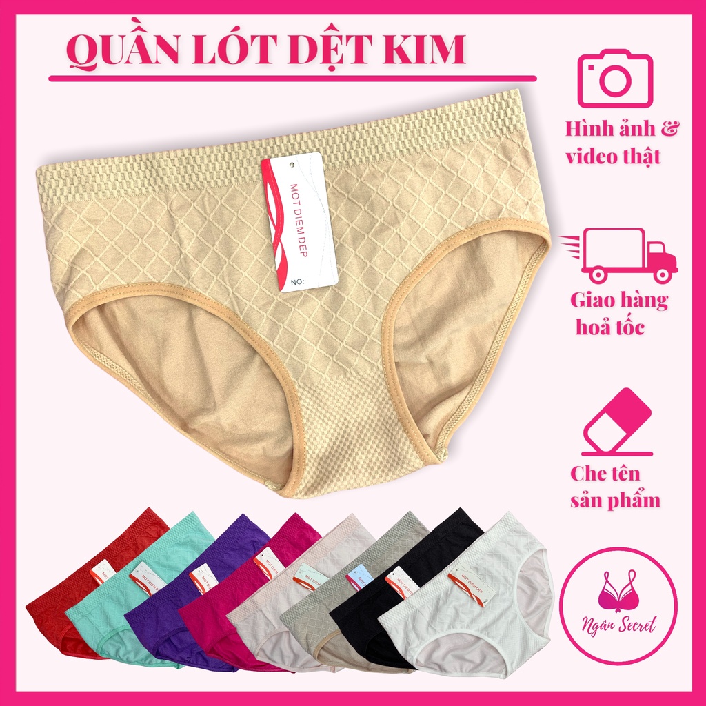 Quần lót nữ Dệt kim co giãn 4 chiều, thoáng mát, size nhỏ và lớn