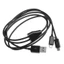 Dây chia cáp hình chữ Y hai cổng USB đầu cắm USB 2.0 chuyển từ đầu Type A sang đầu Micro USB kép