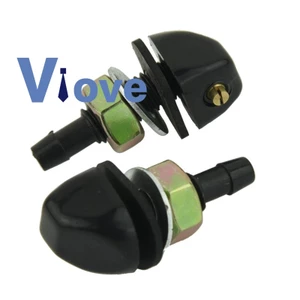 Bộ 2 vòi phun nước nhựa màu đen rửa kính chắn gió cho xe BMW