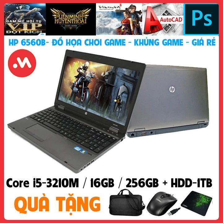 Laptop HP 6560B CORE i5 2450M,laptop cũ chơi game đồ họa Nặng - Hàng nhập khẩu US