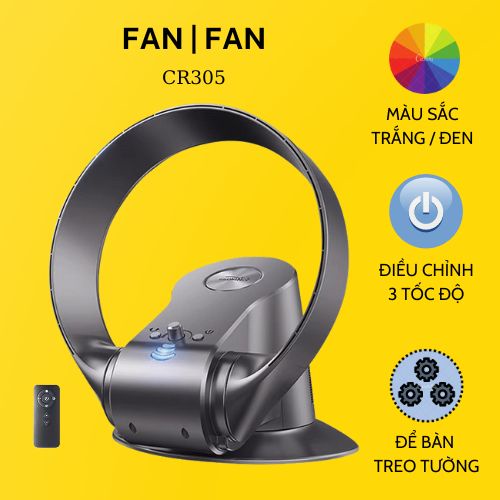 Quạt Không Cánh Treo Tường Để Bàn CR305 – 3 Mức Điều Chỉnh – Điều Khiển ...