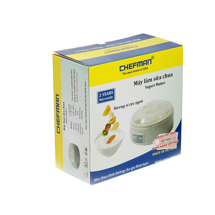 [BINBO] Máy làm sữa chua Chefman 8 cốc thủy tinh CM-302T