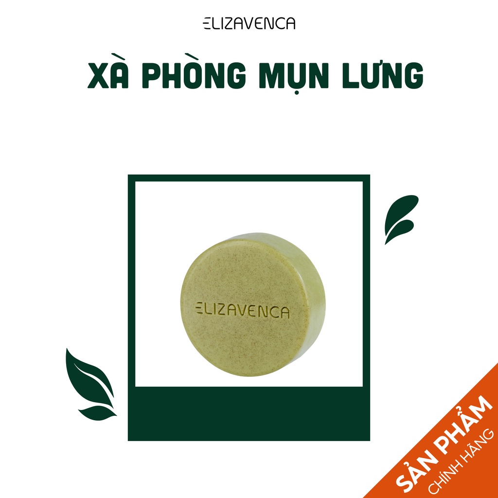 Xà phòng tắm giảm mụn lưng ngực, thâm mụn nang lông Elizavenca 80gr