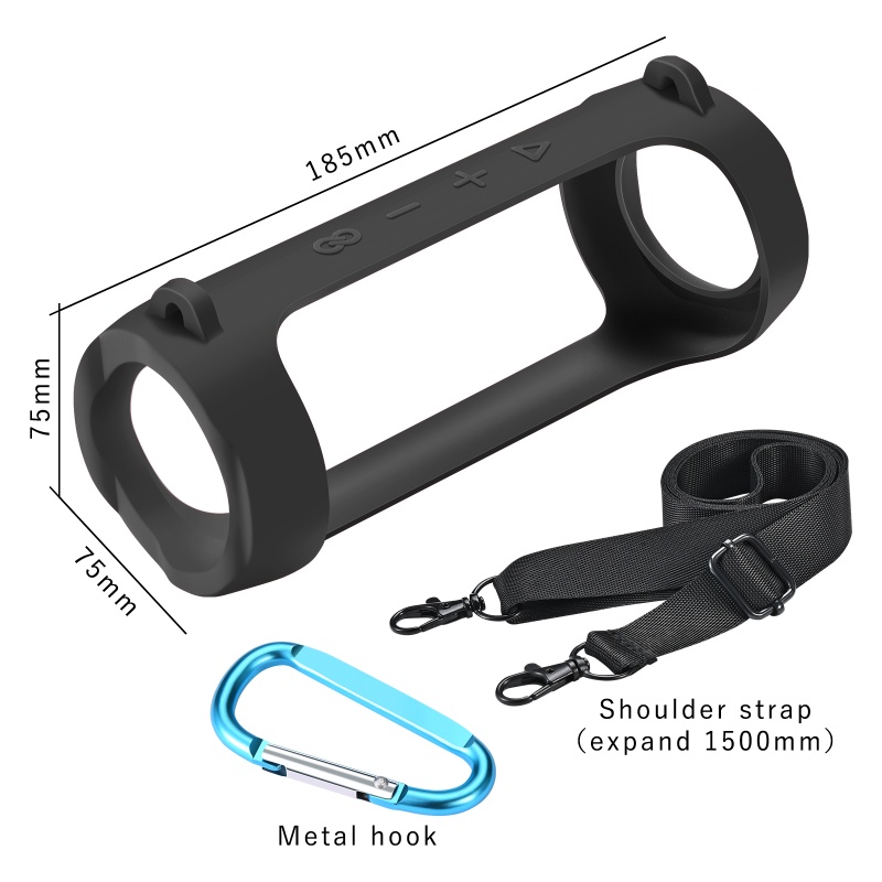 Vỏ bảo vệ loa bằng silicon có dây đeo vai cho Jbl Flip 6/5