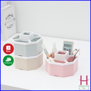 Khay tiện ích lục giác 5 ngăn để bàn nhựa Việt Nhật 1337, khay đựng đồ bút,điều khiển,trang điểm..đa năng màu xinh xắn H