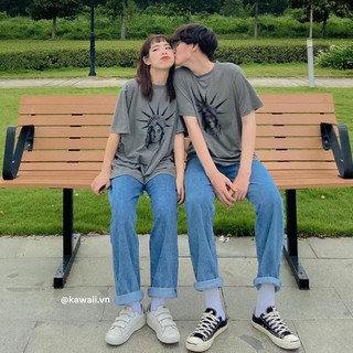 [Có sẵn] JEANS PANTS - Quần Jeans ống rộng nam nữ UNISEX Kawaii Viet Nam (Ảnh thật tớ tự chụp)