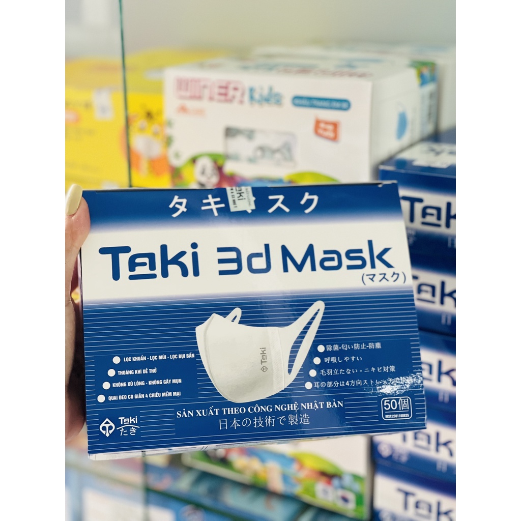 Khẩu Trang 3D Mask Taki Công Nghệ Nhật (Hộp 50 chiếc) | Shopee Việt Nam