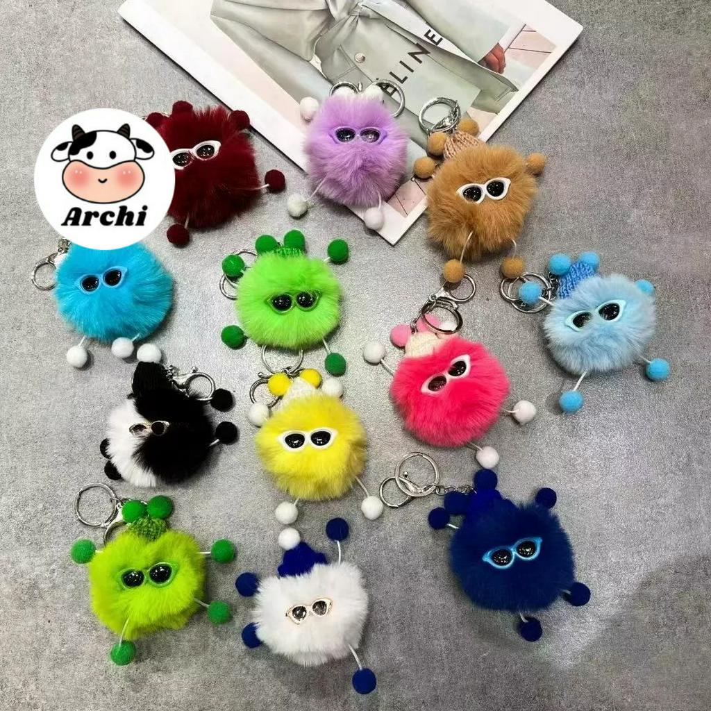 Móc Khóa Bông Banh Xù Mini Dễ Thương