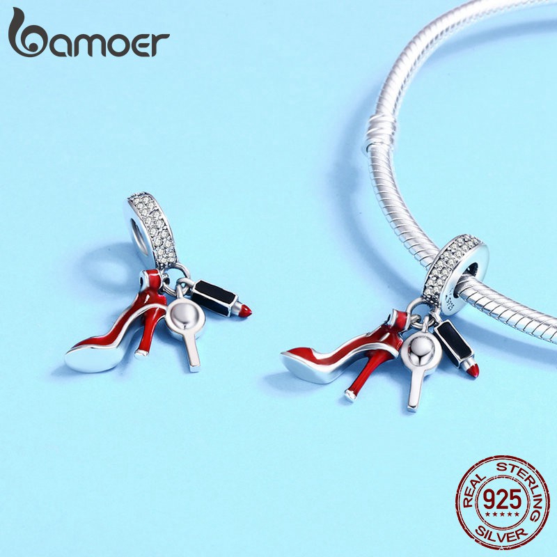 Hạt Trang Sức Bamoer Chốt Bạc 925 Tráng Men Duyên Dáng Hợp Thời Trang Dành Cho Nữ SCC457