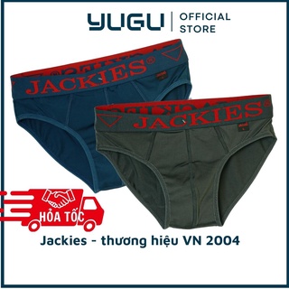 Quần lót nam thun lạnh cao cấp cạp cao JACKIES B02 -YUGU- Quần sịp nam tam giác chính hãng Việt Nam, 1 chiếc, che tên