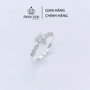 Nhẫn Bạc Nữ Hình Trái Tim Đính Đá - Minh Canh Jewelry