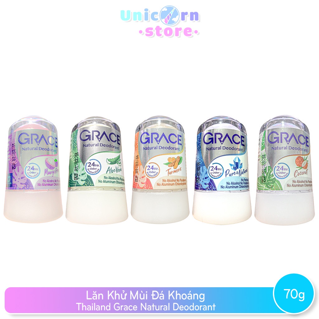 Lăn Khử Mùi Đá Khoáng Thailand Grace Natural Deodorant 70g