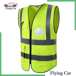 Áo Vest phản quang có khả năng hiển thị cao Mặt trước - Vàng,