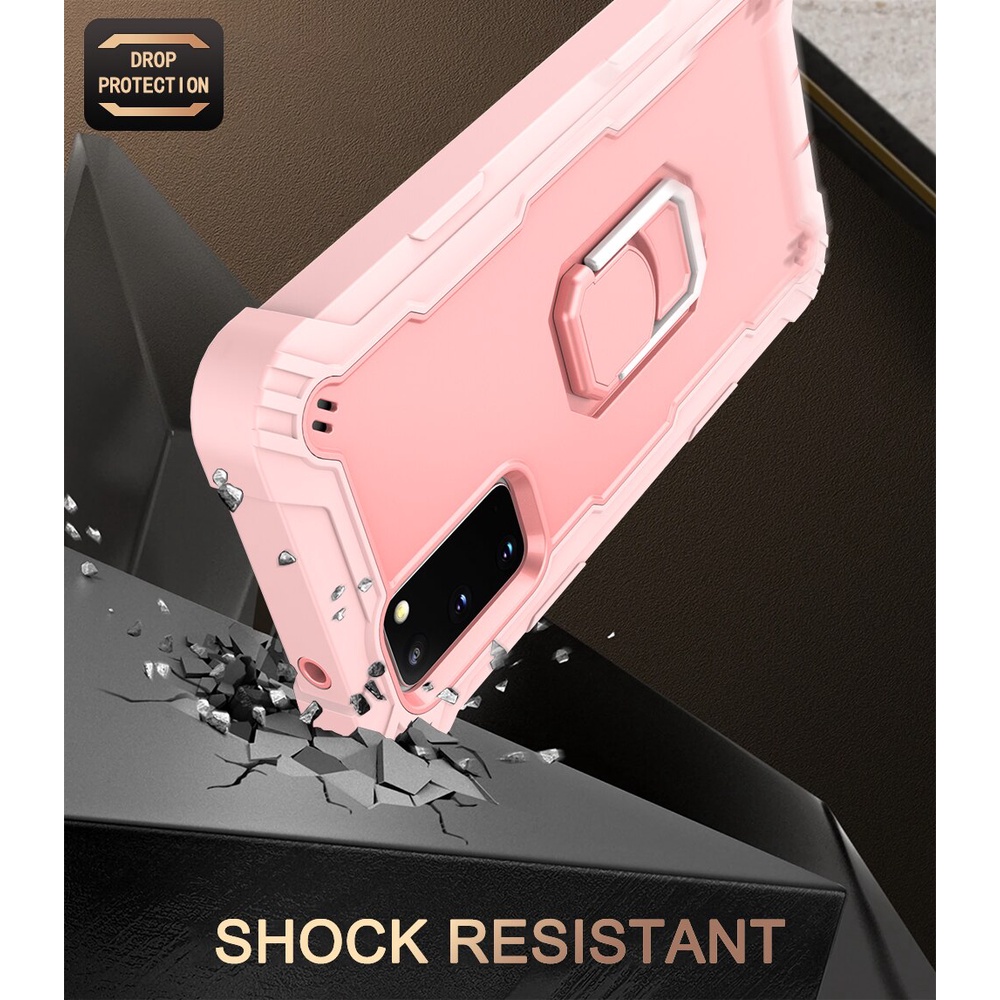 Ốp lưng chống sốc 360 Full Armor Samsung Galaxy S20 FE A02S A12 A32 Samsung A52 vỏ A72 5G Vỏ điện thoại sang trọng Nhẫn đứng Coque