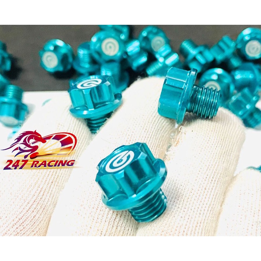 Ốc chân Kính Rembo 10li Răng Thuận gắn nhiều loại xe máy màu Xanh Lục Bảo SIÊU RẺ ĐẸP