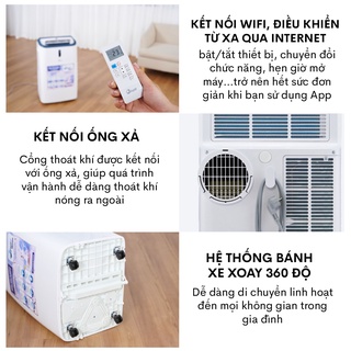 Máy lạnh di động FUJIE Công suất làm lạnh 7000BTU - 14000BTU - Bảo hành điện tử toàn quốc 2 năm