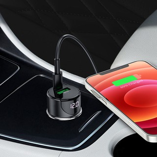 Tẩu sạc ô tô / Cốc sạc xe hơi Hoco Z42 hỗ trợ QC3.0 và PD20W - màn hình hiển thị điện áp - Phụ Kiện Nhất Tín