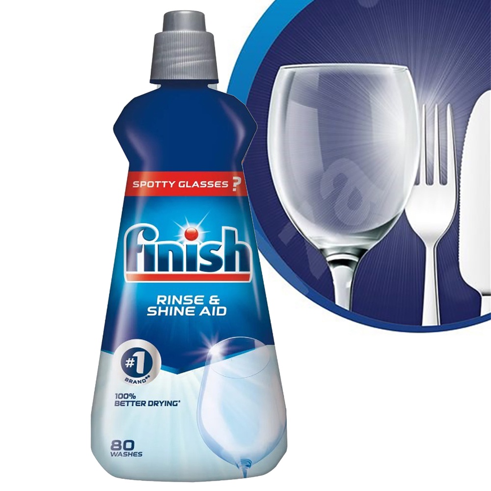 Nước làm bóng và khô bát, đĩa Finish Dishwasher Rinse & Shine Aid
