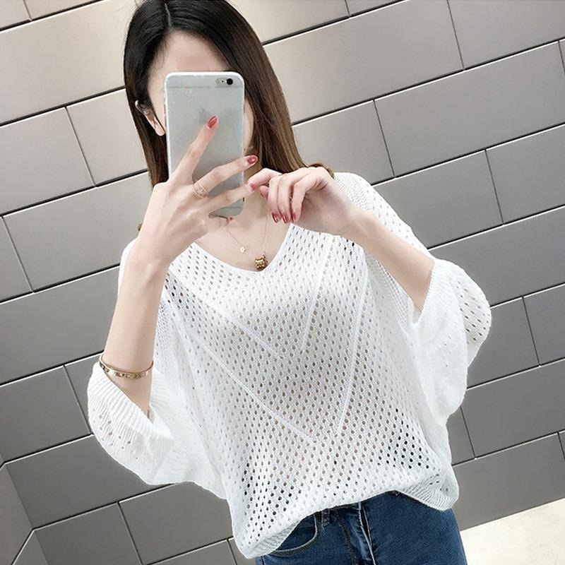 Áo Cánh Dơi Cổ V Thời Trang Hàn Quốc Cho Nữ | Shopee Việt Nam