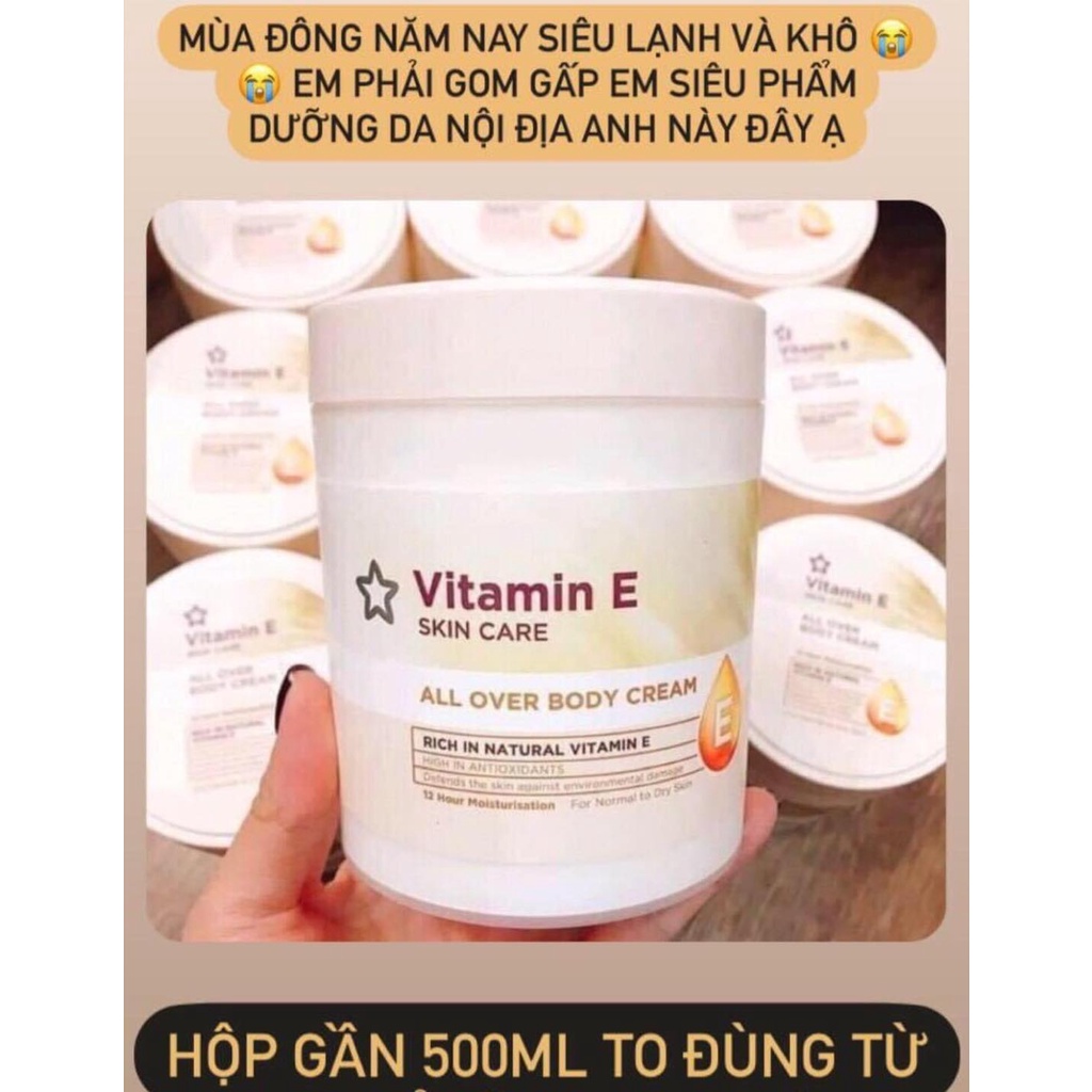 KEM D NG TH SUPERDRUG VITAMIN E SKIN CARE BODY CREAM 475G