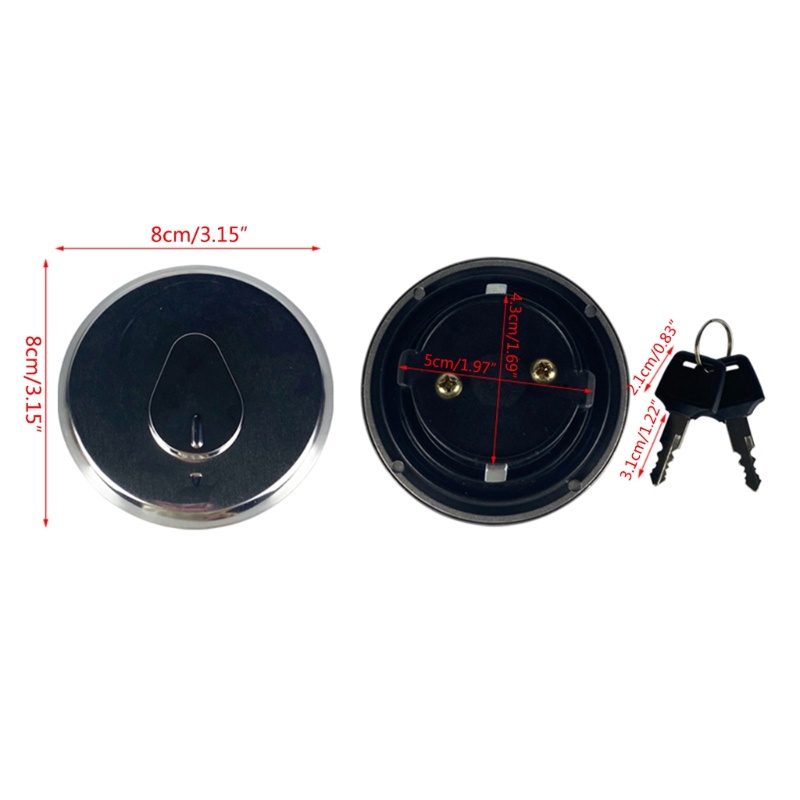 Bộ Nắp Đậy Bình Xăng + Chìa Khóa Cho Xe Mô Tô Kool GN250 GN125 GN 125 250