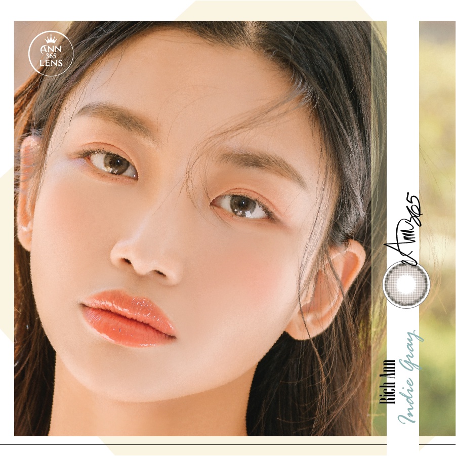 Ảnh Lens Mắt ANN365 Cận 0-8 Độ Đeo 1 Ngày Indie Gray - Xám Thạch Anh Màu Hot 2022 1