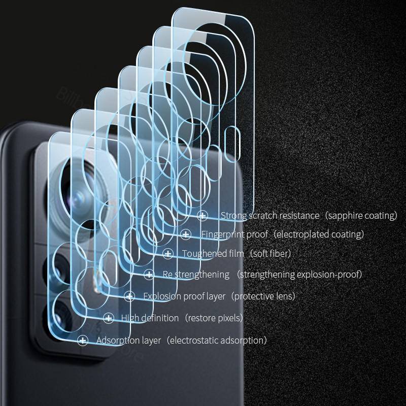 1-2 Chiếc Kính Cường Lực Ống Kính Cho Xiaomi Mi 12 12X 12S Bảo Vệ Camera Cho Mi 12 12s Pro Siêu Chống Trầy Xước Camera Bảo Vệ Phim