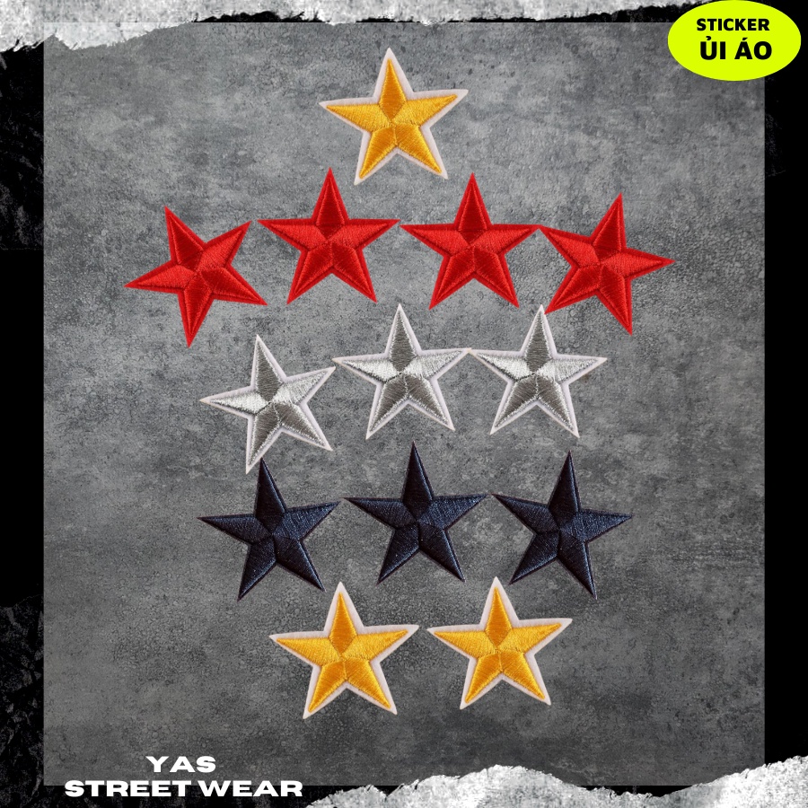 Sticker ủi áo cao cấp, miếng dán quần áo dùng làm Patch ủi, miếng vá ...