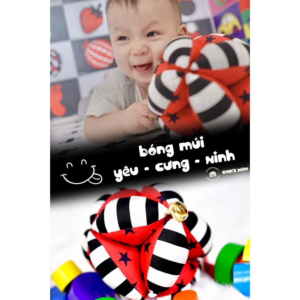 Bóng Múi Montessori - Vải 100% cotton - Giáo dục sớm Kiwi's mom