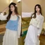 Hạt Giống Nữ Mùa Hè Waffle Đan Tay Áo Crop Cho Xe Tăng Phong Cách Nhật Bản 3D Hoa Thêu Áo Len Vest Xù Viền C