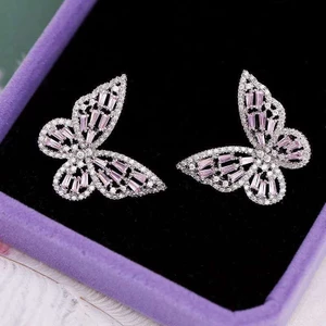 Bông Tai Hình Bướm Đính Đá zircon Thời Trang 2022 Cho Nữ