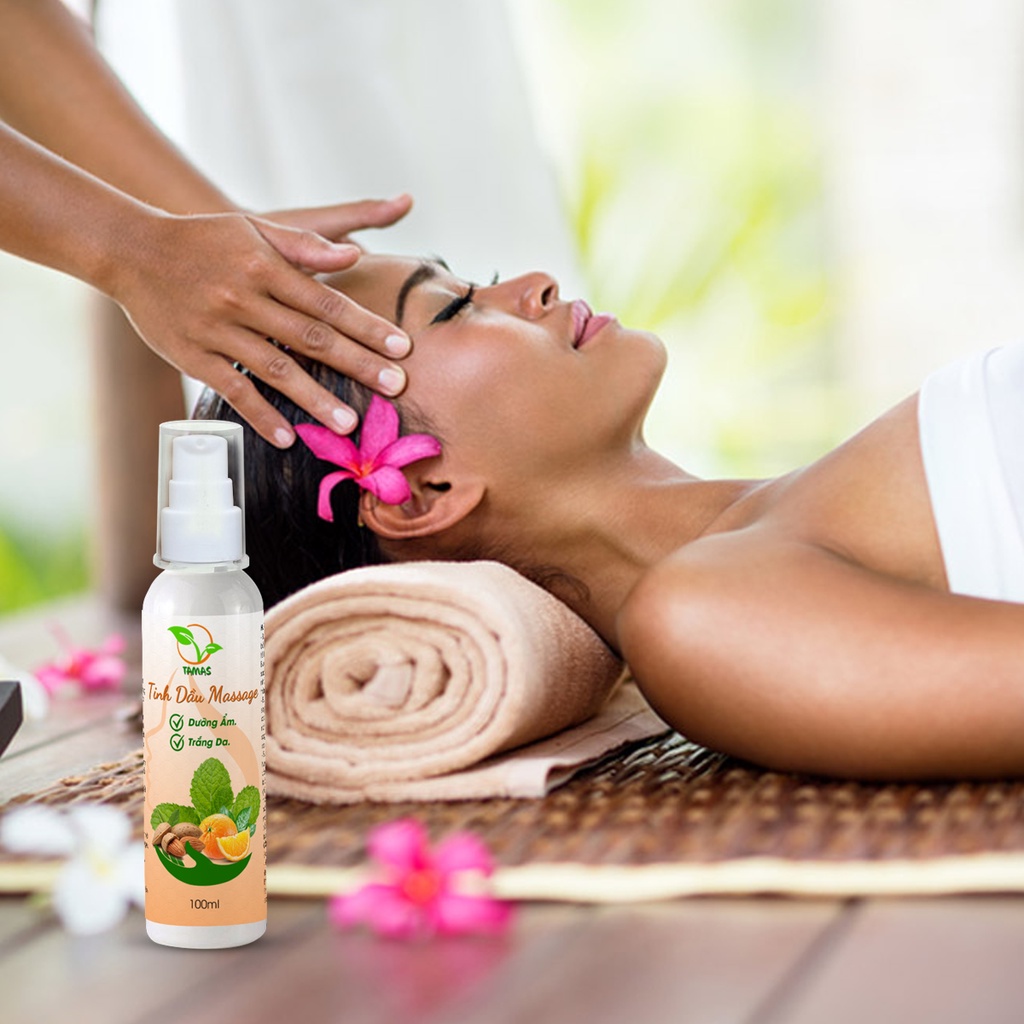 Ảnh Tinh dầu massage chai 50ml TAMAS, giúp dưỡng ẩm, trắng da, tăng sự đàn hồi cho da, an toàn tuyệt đối,... 4