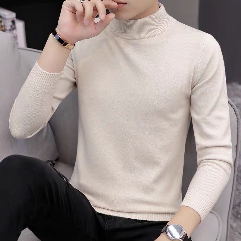 Ảnh Áo Len Nam Cổ Cao 3 Phân SUKIYA Hàng Cao Cấp Sợi Len Lông Thỏ Mềm Mịn AL35 2