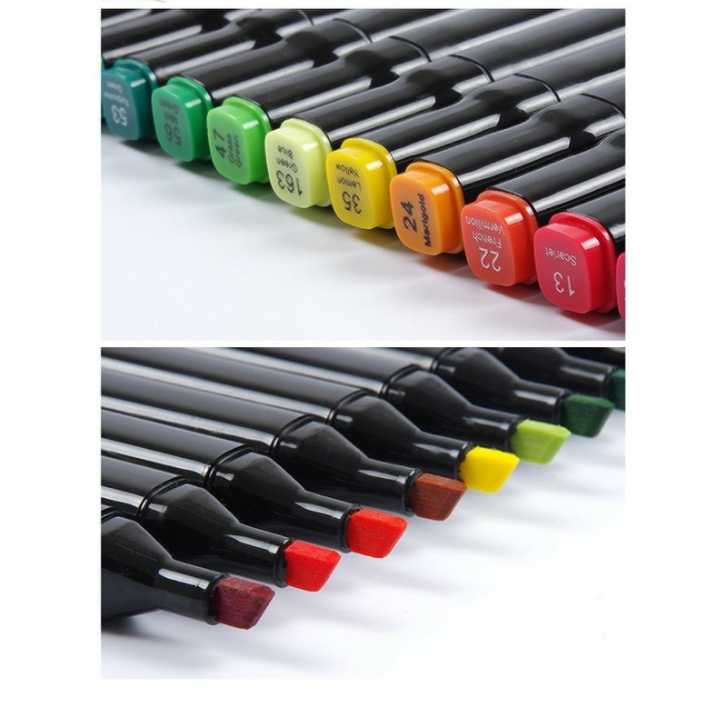 BỘ BÚT MARKER 2 ĐẦU 48 CÂY, BÚT TÔ MÀU VẼ TRANH, Thích Hợp Học Tập Thiết Kế Và Sáng Tạo
