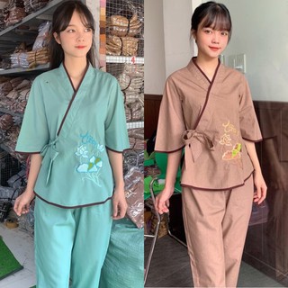 Nhật Nơ Thêu Chữ Tâm Nữ #Đồ Lam Đi Chùa