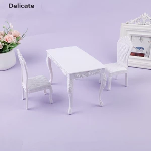 Bộ bàn ghế ngồi văn phòng tỉ lệ 1: 6 trang trí nhà búp bê