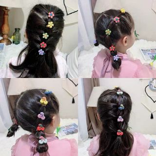 Set 10 dây buộc tóc gắn hình ngộ nghĩnh cho bé