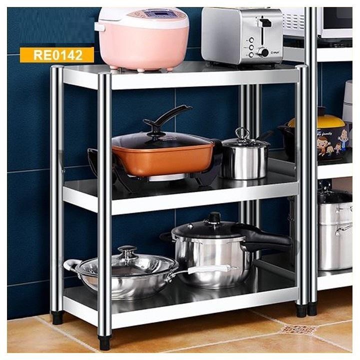 Kệ để lò vi sóng, kệ nhà bếp inox 304 - 3 tầng kích thước: 50*35*75cm ...