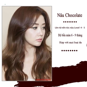 Thuốc nhuộm tóc màu NÂU CHOCOLATE 100ml kem nhuộm lên chuẩn tone
